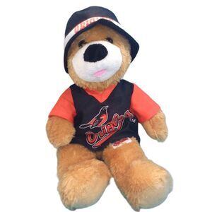 Orioles Official Merch MLB Baseball Teddy Bear 15" Brown wearing Jersey and Hat